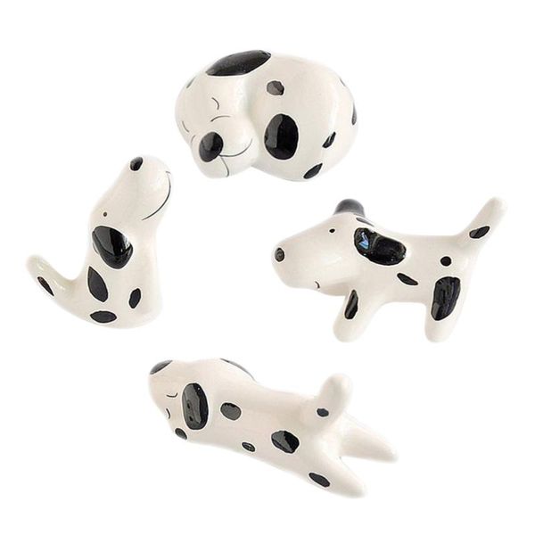 

chopsticks 4pcs spotted dog ceramic rest japanese style stand rack fork holder