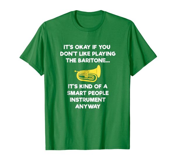 

baritone t-shirt - funny smart baritone player, White;black
