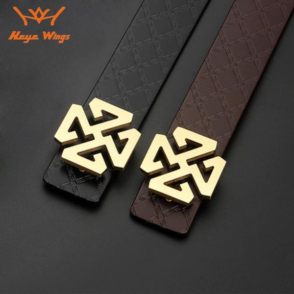 

belts grade personalized copper buckle men's belt business leather leisure, Black;brown