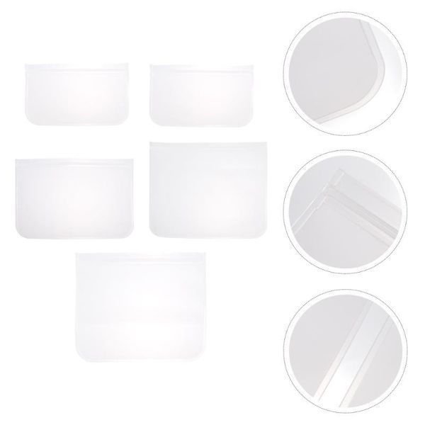 

storage bottles & jars 4pcs snack bag waterproof pouch preservation (transparent)