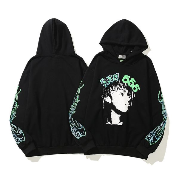 

letter 55555 hip hop kanye hoodie fashion star pullover sweater, Black