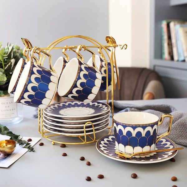 

cups & saucers european ceramic tea coffee set english royal classic bone china jingdezhen porcelain cup holder hh50bd