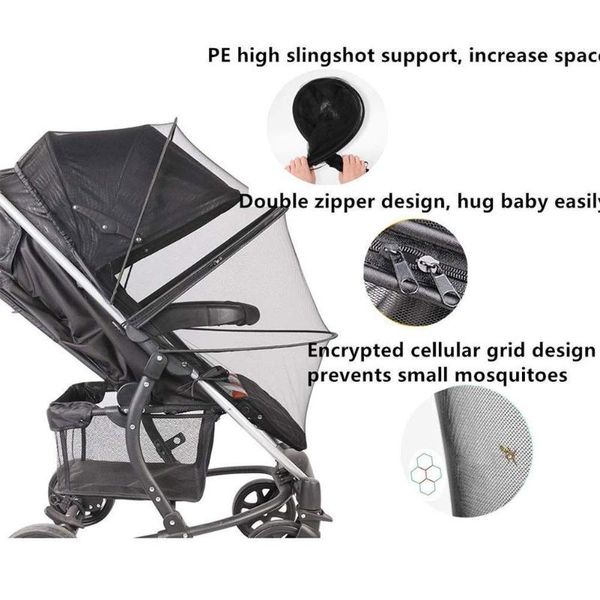 

baby full cover encryption universal stroller mosquito trolley high car net landscape summer anti-mosquito umbrella ne w2r2 parts & accessor