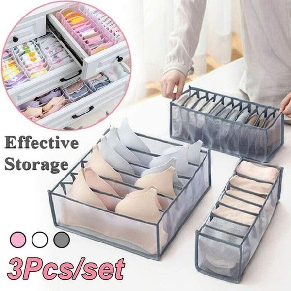 

storage drawers underwear drawer organizer 3 pcs foldable bra divider organizers bins