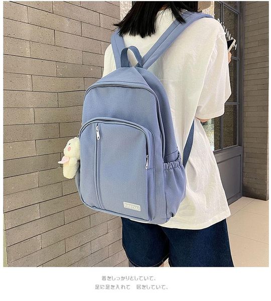 

backpack j3661 - leisure multi-function trend solid color large capacity