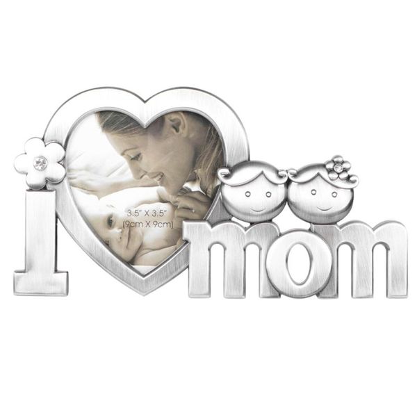 

frames i love mom metal picture po frame (silver)