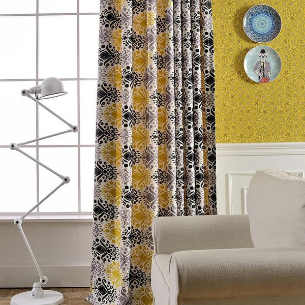 

curtain & drapes modern minimalist european style curtains for living room dining bedroom double-sided brushed print shading nordic
