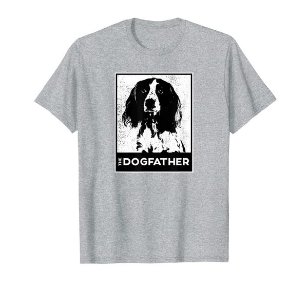 

mens english springer spaniel the dog-father dog dad t-shirt, White;black
