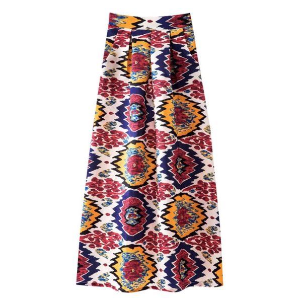 

skirts women clothes 2021 ladies spring and summer print fashion casual skirt retro big drop arrival, Black