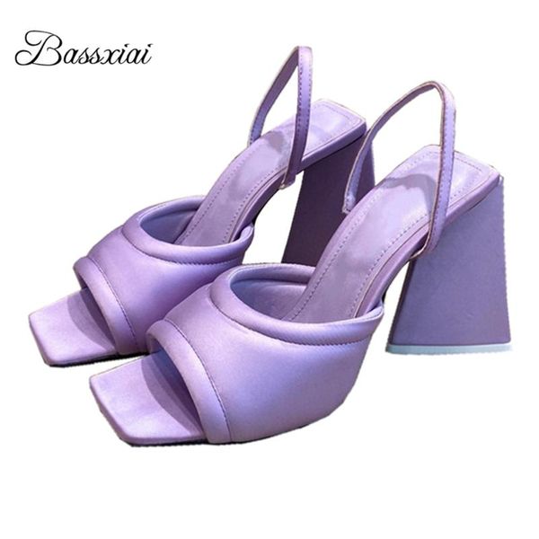 

dress shoes luxury satin sewing square open toe sandals women unique triangle chunky heel slingbacks summer mules for lady, Black