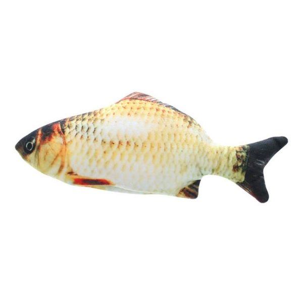 

cat toys electric simulation fish neutral crystal super soft fabric 3d printing pet plush funny mint toy