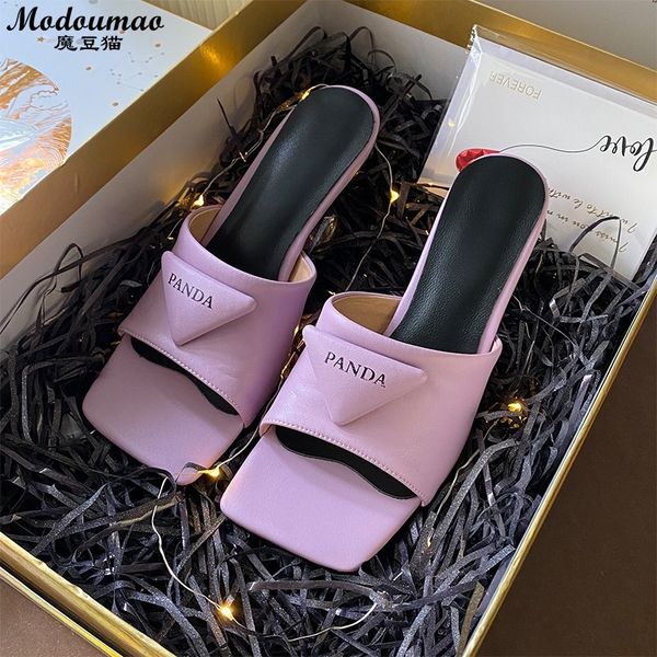 

cat's bean purple new magic leather crystal sandals for summer 2021 yw yw, Black