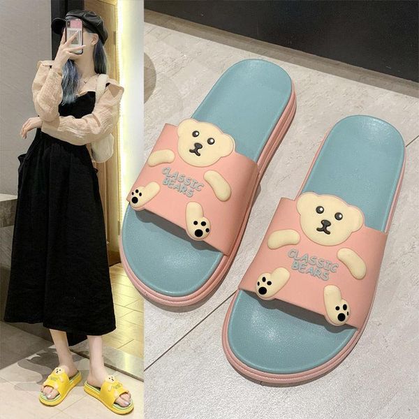 

slippers shoes women sandals 2021 red girl summer sandalias mujer, Black