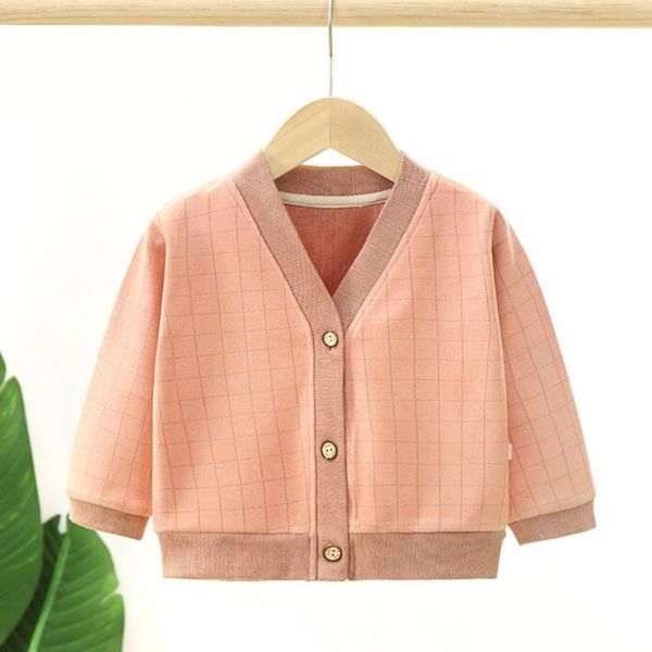 

pullover toddler cardigan v-neck plaid spring autumn children clothing baby boy girl long sleeve, Blue