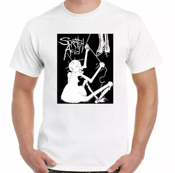 

Kurt cobain t-shirt rough acid as worn by men nirvana hi are you, White;black
