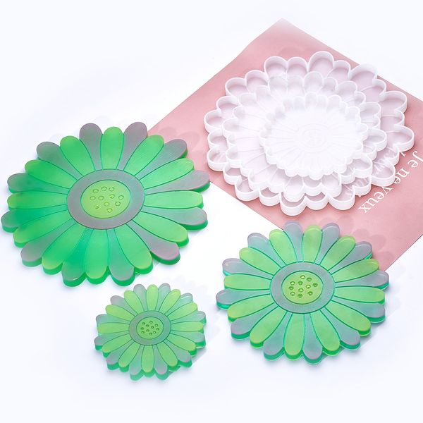 

silicone diy mold flower shape table coaster molds 1221057