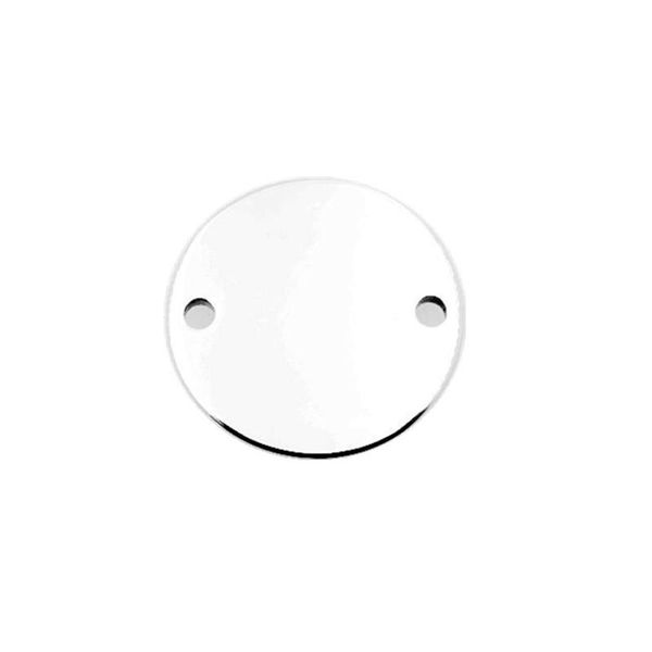 

pendants 15mm 20mm 25mm 30mm 35mm diameter 2holes high polished stainless steel round tags pendant diy logo jewelry necklace, Black