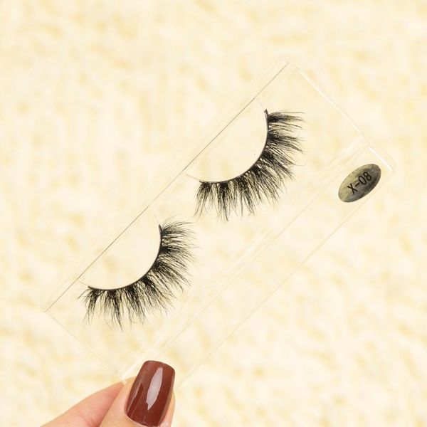 

handmade human hair lashes silk real mink eyelashes1