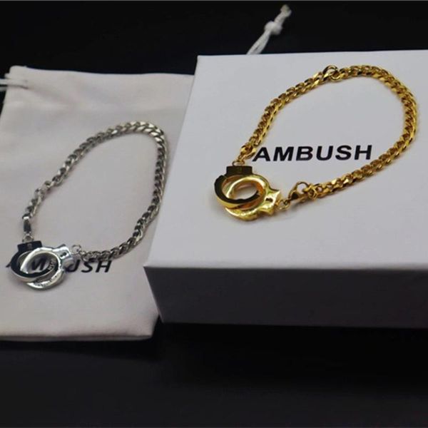 

link, chain lobster clasp ambush bracelet men women colorfast titanium steel cuff lettering link, Black