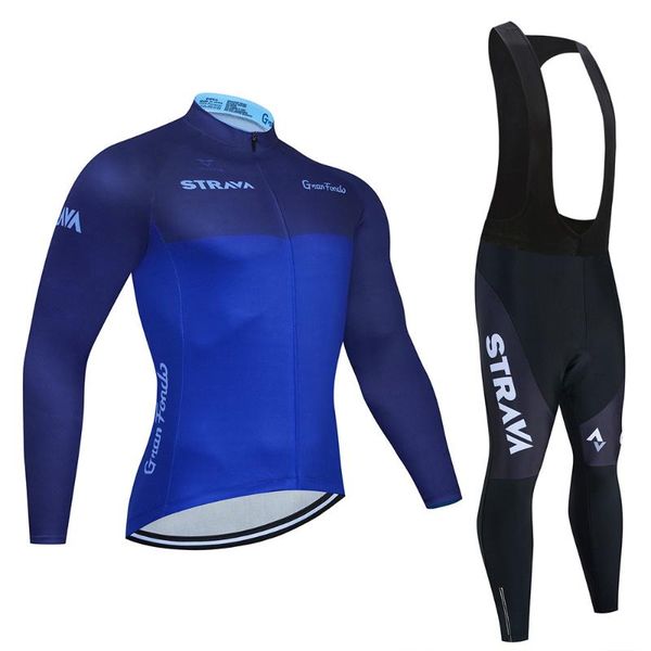 

winter bicycle set bike cycling team 2021 thermal fleece long sleeve sportswear autumn racing pro jersey suit for men sets, Black;blue