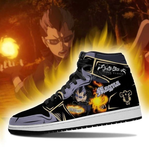 

sneakers bull magna black black clover anime shoes