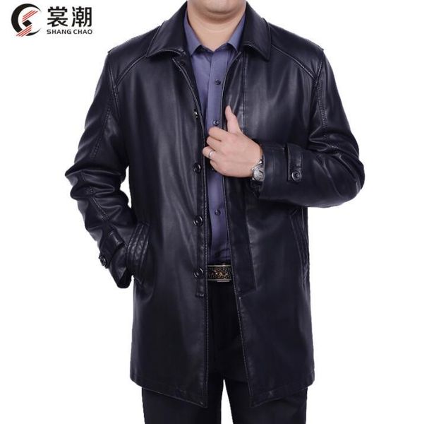 

men's fur & faux autumn winter thicken warm motorcycle mens leather jackets and coats jaqueta de couro masculino motoqueiro chaqueta ho, Black