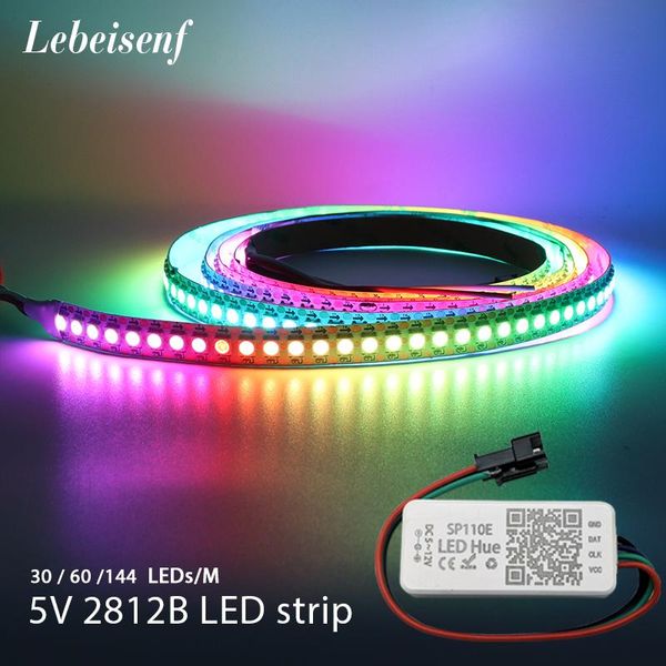 

strips rgb ws2812b ws2812 led strip light sp110e bluetooth controller usb dc connector kit dc5v 1m / 2m 3m 4m 5m