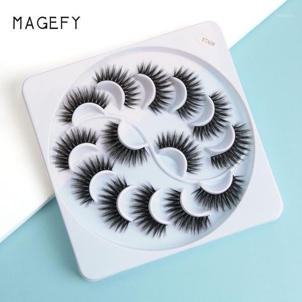 

paired 3d false eyelashes natural thick curly eyelash swirl disc extension reusable tool cat eye makeup tslm11