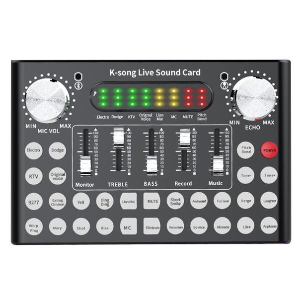 

sound cards f8 card set audio mixer karaoke universal broadcast external changing cable computer bluetooth aluminium alloy digital