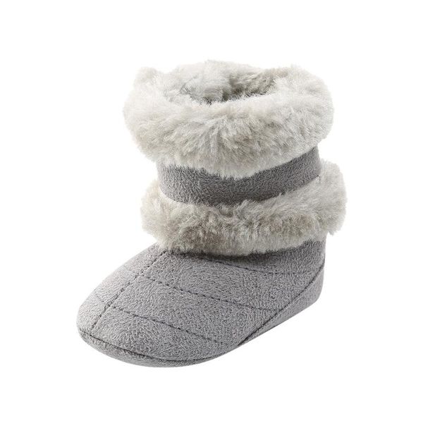 

first walkers 2021 baby kids boots born white girls infant shoes prewalkers crib nonslip fur plus velvet shoe winter warm slip-on booties