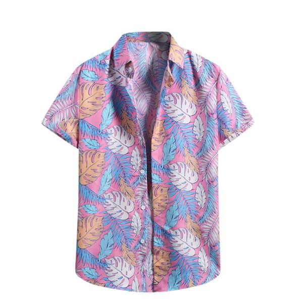 

men's casual shirts plus size summer fashion hawaiian flower shirt vintage print short sleeve daily camisa masculina, White;black