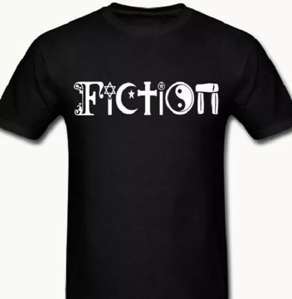 

fiction atheist t-shirt tee anti religion science evolution, White;black