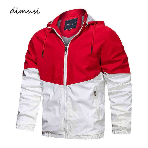 

dimusi winter men's bomber jacket fashion man patchwork zipper jackets casual outwear slim windbreaker hooded coats man clothing y1122, Black;brown