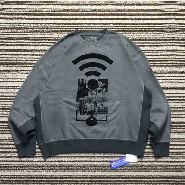 

overdye md bereik crew neck crewneck men women sweatshirts cavempt hoodies, Black