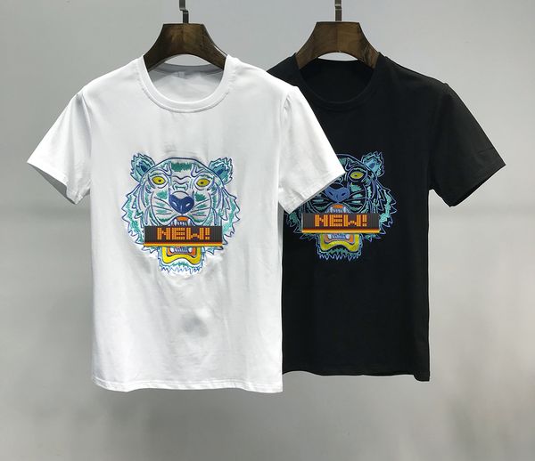 

fashion tiger head mens women designers t shirt #1821 europe off summer classic embroidery letters tees essentials luxurys white paris casu, White;black
