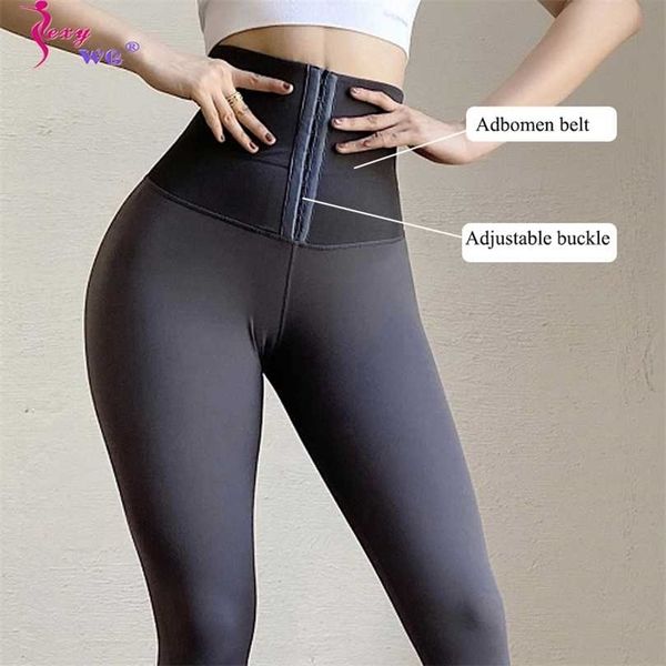 

sexywg women leggings slimming pants waist trainer up butt lifter shapewear tummy control panties trouser 211218, Black;white