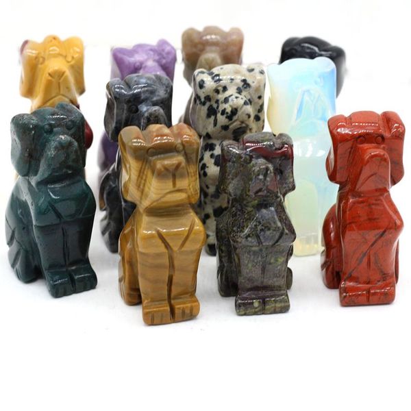 

charms natural semi-precious stone furnishing articles dog shape amethyst tiger eye for diy jewelry making home decoration, Bronze;silver