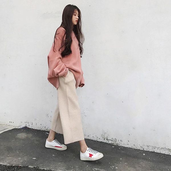 

maternity bottoms pregnant women trousers woolen pants, White