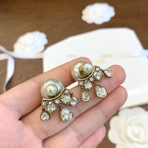 

trendy vintage gold plated wheat stud earrings zircoina for women fashion jewelry accessories wedding party anniversary gift with box, Red;brown