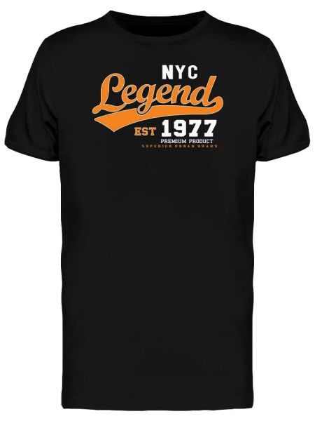 

Nyc Legend 1977 Men's Tee -Image by Shutterstock, White;black