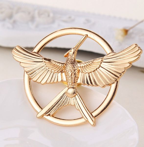 

european and american jewelry hunger game with mockingbird brooch badge, Gray
