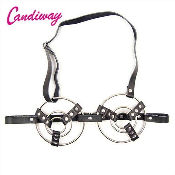 Nxy Sex Adult Toy y Women Steel Rings Reggiseno Leathermetal Slave Flirtare Disciplina Fetish Cosplay Seni Prodotti Erotici 1225