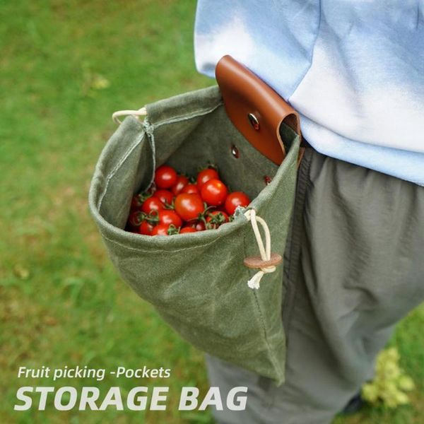 

storage bags fruit picking bag outdoor foraging multifunctional tool pouch waist hanging