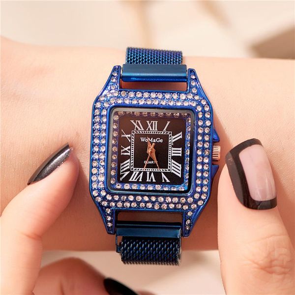 

wristwatches 2021 women mesh belt women's watch rose gold montre femme fashion luxury wrist ladies watches relogio feminino, Slivery;brown