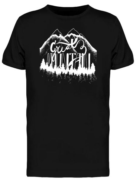 

great mountain tee men's -image by shutterstock, White;black