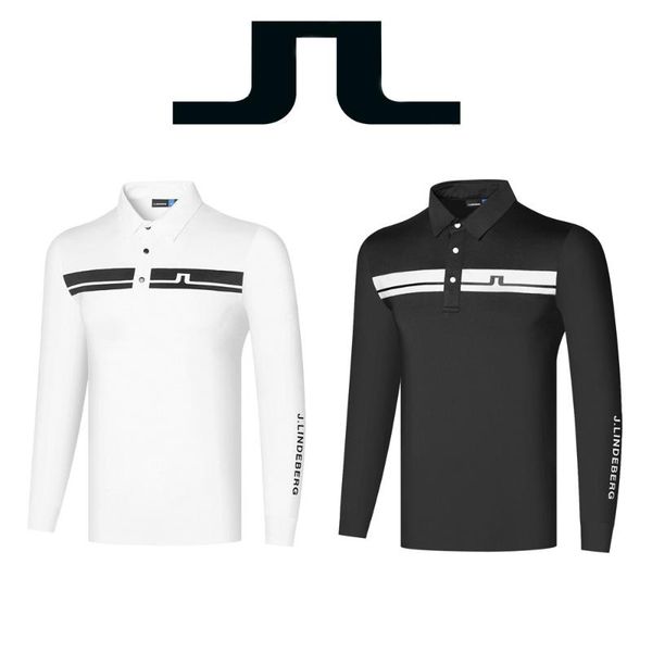 

golf t-shirts jl clothing fall men's long sleeves stretch quick-drying shirt men full-length, Black;blue