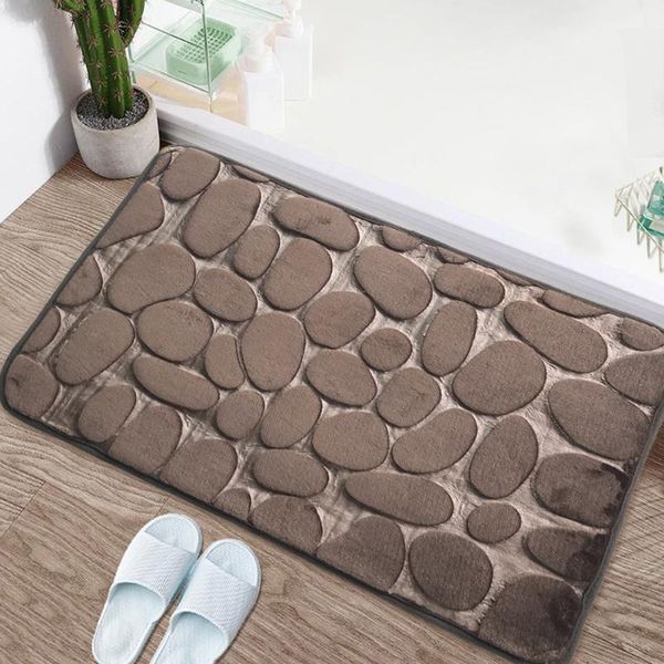 

bath mats home bathroom non-slip pebble absorbent bedroom floor lavatory wash basin memory foam carpets washable rug decor matd