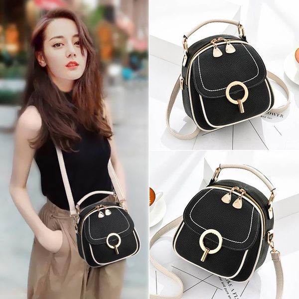 

backpack star models women 2021 fashion pu leather travel bag casual school for teenagers