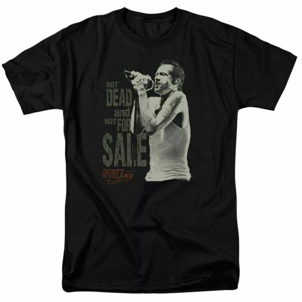 

scott weiland and the wildabouts not dead t shirt licensed rock n roll tee black, White;black