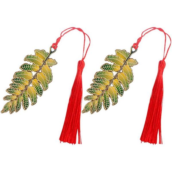 

2pcs adorable leaves shape bookmarks unique delicate gift bookmark